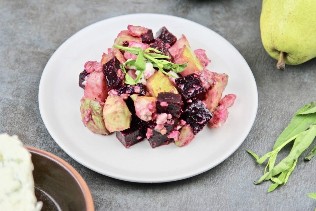 Chat Noir Bistro beet and avocado salad - main (c)thejoyofeatingwell