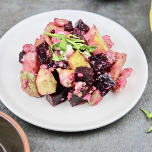 Chat Noir Bistro beet and avocado salad - main (c)thejoyofeatingwell
