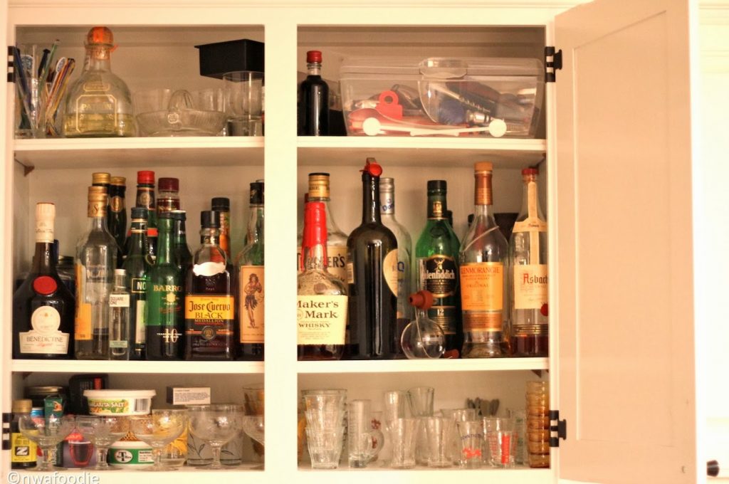organizing your barware gadgets cabinet (c)nwafoodie