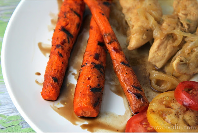 #denigris1889 four courses of balsamic - grilled carrots with balsamic up close (c)nwafoodie AD #ItalianVinegar #DrizzleFlavor