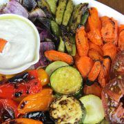 vegetable party platter with balsamic dip (c)nwafoodie #ItalianVinegar #DrizzleFlavor #DeNigris1889 #ad