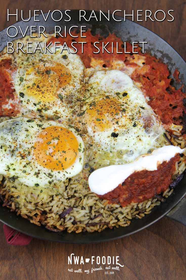 Ad Huevos Rancheros over Rice #ShopRiceland - breakfast skillet (c)nwafoodie