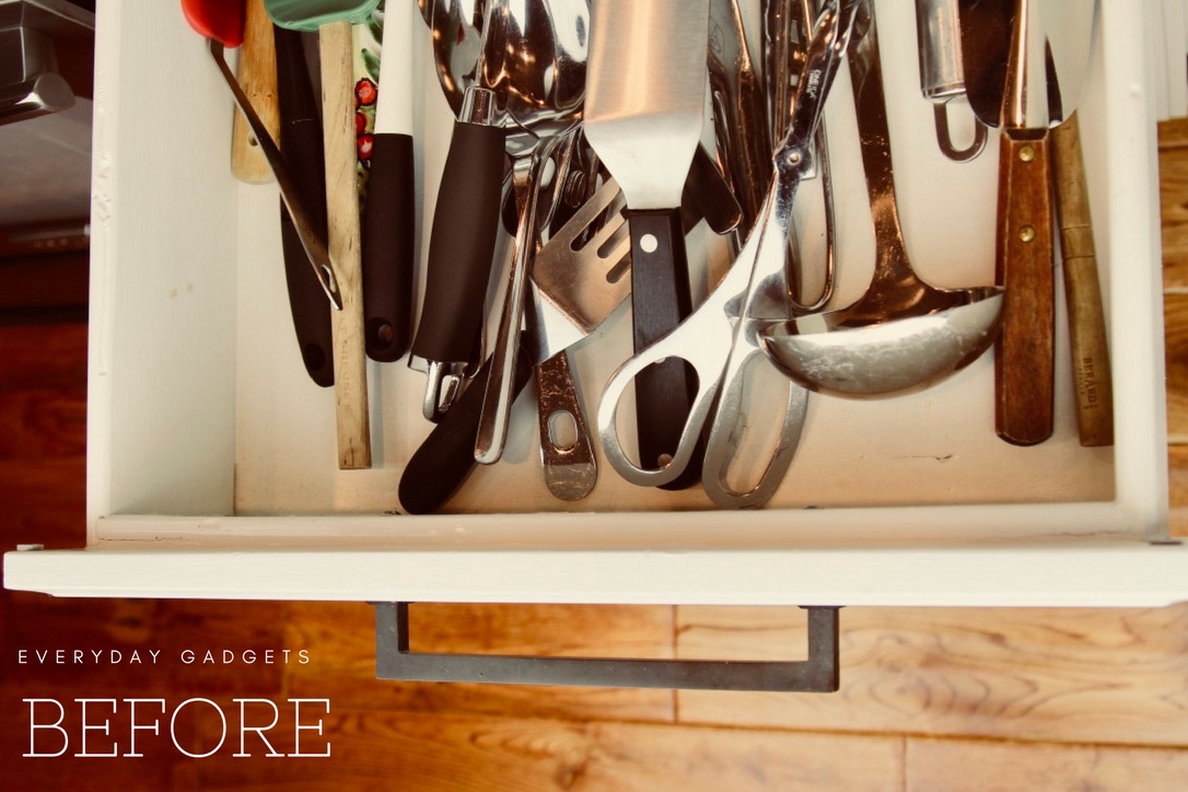 purge your kitchen gadget drawer - everyday gadget before (c)nwafoodie