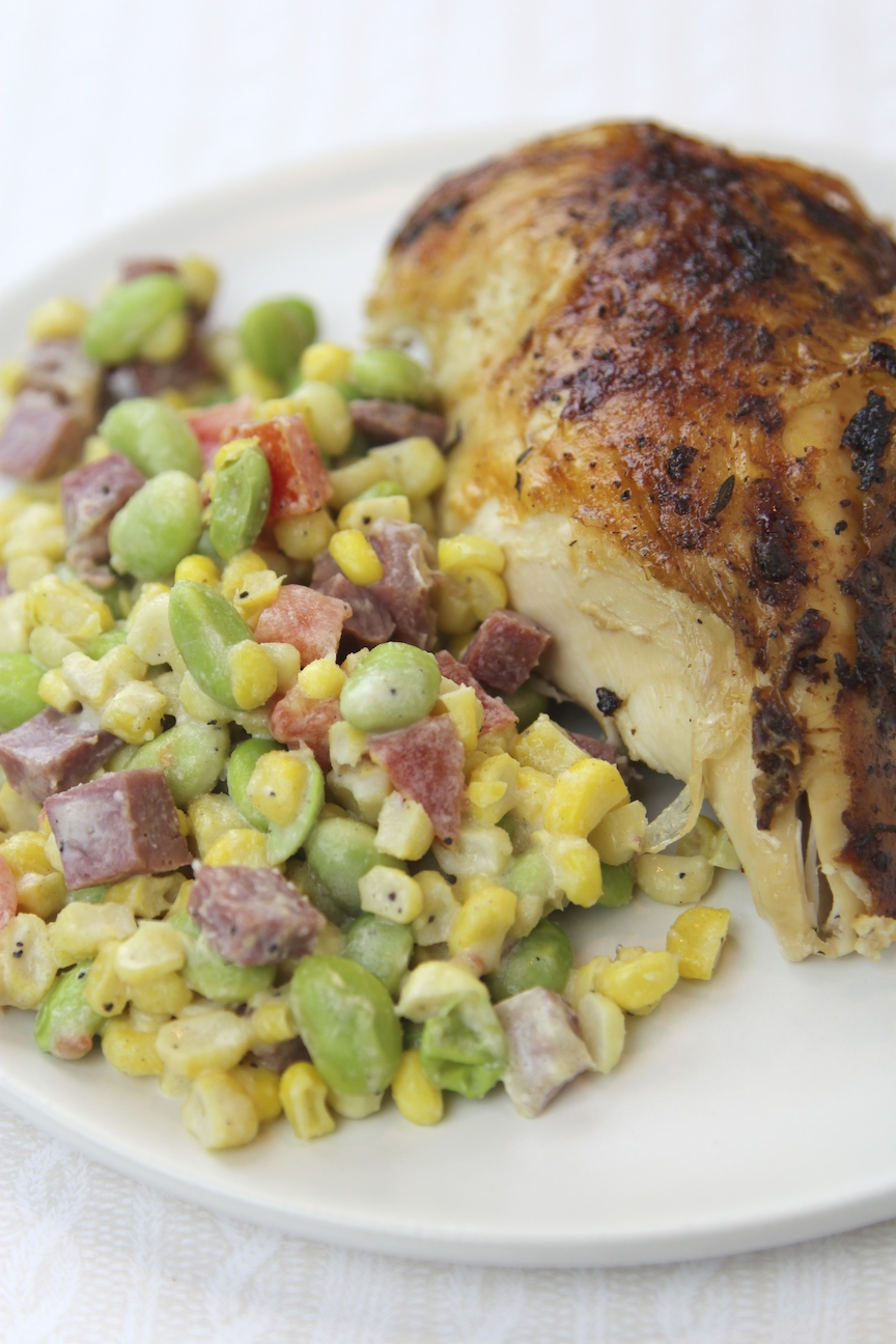#ad Kitchen|Fields Tour Postmaster’s Grill soybean succotash #ArSoyStory #miraclebean - full view (c)nwafoodie