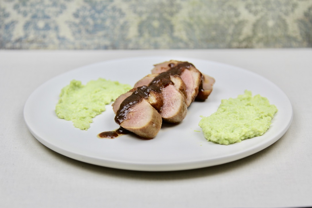 Ad. #ARSoyStory Arkansas Soybean Promotion Board - Edamame toast - duck breast with soy puree (c)nwafoodie