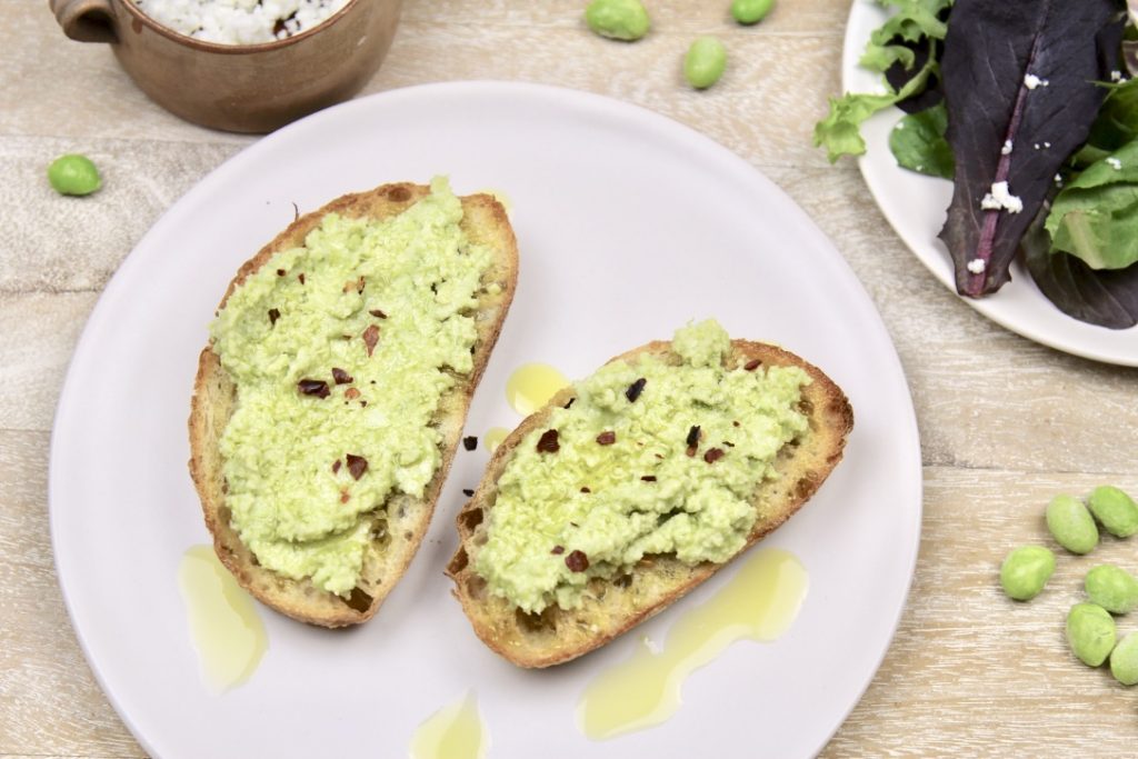 Ad. #ARSoyStory Arkansas Soybean Promotion Board - Edamame toast - main (c)nwafoodie