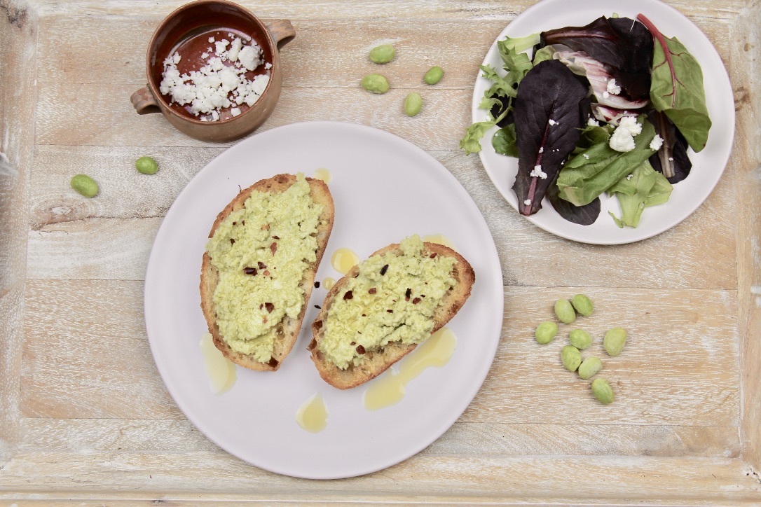 Ad. #ARSoyStory Arkansas Soybean Promotion Board - Edamame toast - overview (c)nwafoodie