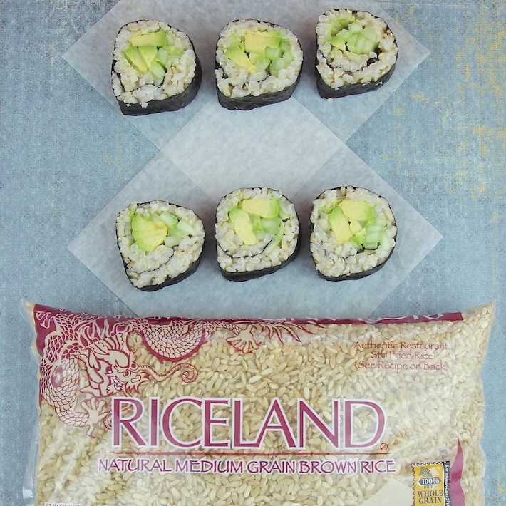 #ad #ShopRiceland - Avocado Cucumber brown rice sushi (c)nwafoodie