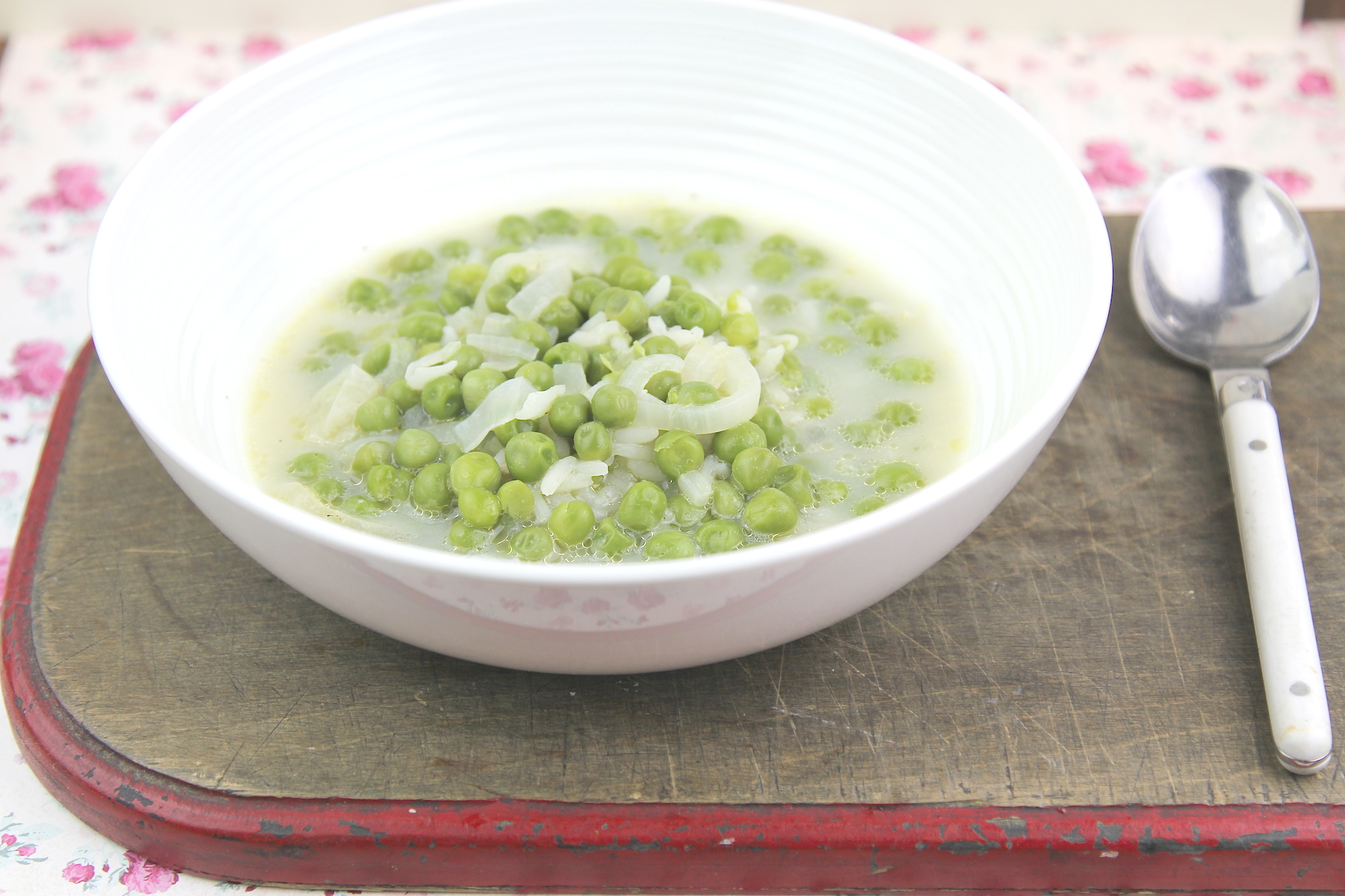 #ad #ShopRiceland - Creamy pea and rice soup (c)nwafoodie
