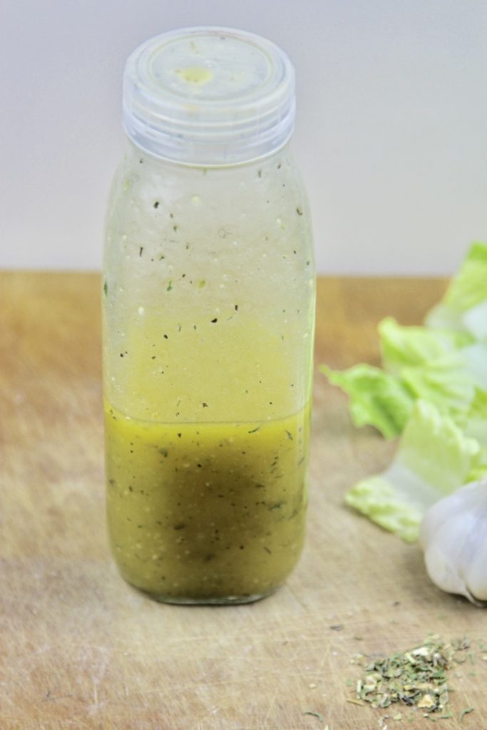 #ad Arkansas Soybean Promotion Board make your own salad dressing - Italian salad dressing up close (c)thejoyofeatingwell