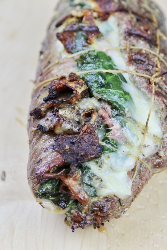 ad #ArkansasSoy #ArkansasSoybeans Grilled Flank Steak Stuffed Pinwheels - grilled (c)thejoyofeatingwell.