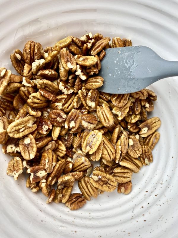 Delightful spiced candied pecans, the easy way. Simple Joyful Food