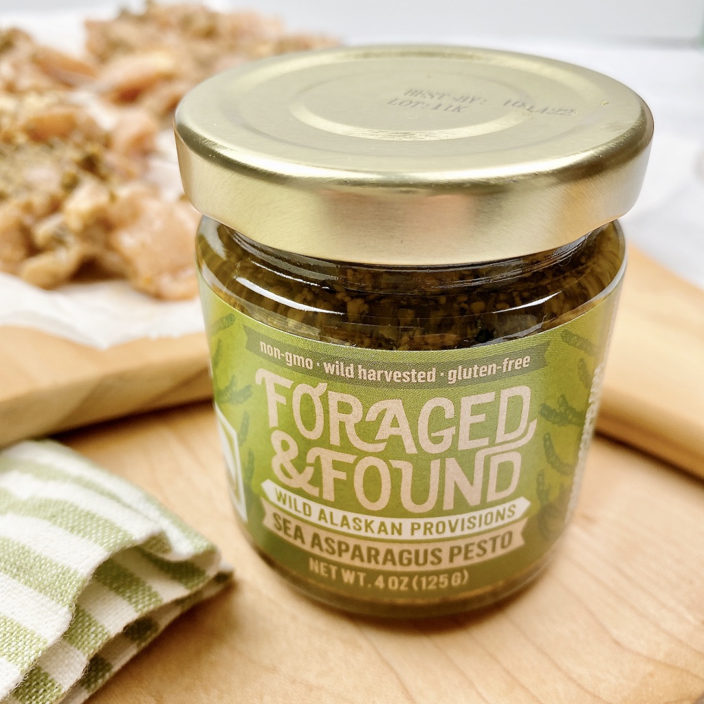 Foraged-Found-Grilled-chicken-skewers-with-kelp-pesto-jar-with-lid