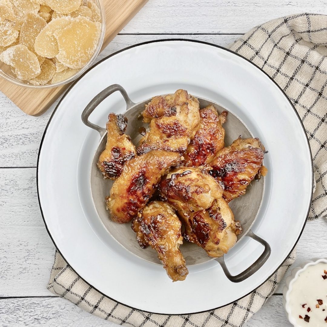 Garlicky maple ginger chicken wings – main (c)simplejoyfulfood