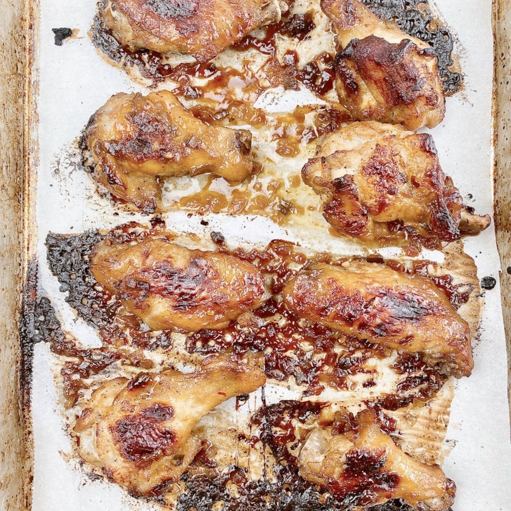 Garlicky-maple-ginger-chicken-wings-–-oven-baked-csimplejoyfulfood