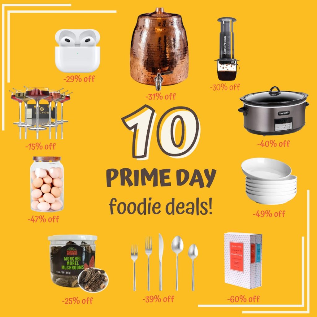 picture of 10 foodie items that have amazon prime day deals